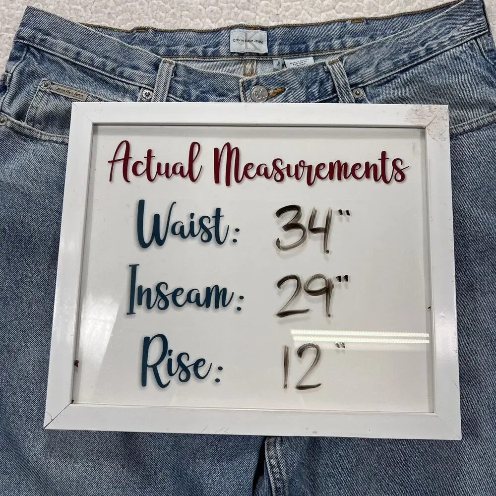Calvin Klein Jeans Easy Fit Men's 36x30 (Actual‎ 34x29) Y2K Streetwear Grunge